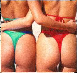 Bikini, Tanga, Zahnseide